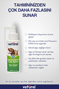 Ağız Ve Diş Bakım Spreyi 100ml Kedi Ağız Bakımı Köpek Ağız Kokusu Diş Eti Yarası Enfeksiyonu ürün fotoğrafı