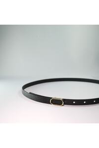 Ithal Oval Gold Tokalı Ince Kemer, Pantolon Kemeri, Gömlek Kemeri, Ceket Kemeri ürün fotoğrafı
