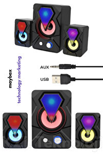 2+1 A Bass Bilgisayar Hoparlörü Pc Laptop Notebook Telefon Hoparlör 3.5 Mm Jack Usb Speaker ürün fotoğrafı