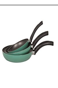3'lü Tava Seti 18 Cm 22 Cm 26 Cm - YEŞİL RENK ürün fotoğrafı