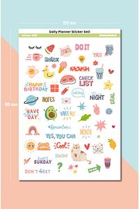 Daily Planner Sticker Seti - Ajanda, Defter, Planlayıcı Için 500 Adet Sticker Etiket Seti ürün fotoğrafı