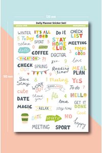 Daily Planner Sticker Seti - Ajanda, Defter, Planlayıcı Için 500 Adet Sticker Etiket Seti ürün fotoğrafı