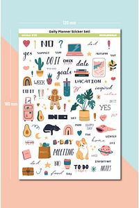 Daily Planner Sticker Seti - Ajanda, Defter, Planlayıcı Için 500 Adet Sticker Etiket Seti ürün fotoğrafı