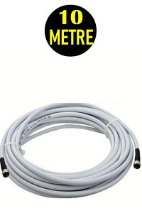 10 Metre Rg6/u4 Full Hd 3d 4k Anten Tv Çanak Uydu Lnb Kablosu (10mt.f Konnektör Takılı Hazır ) ürün fotoğrafı