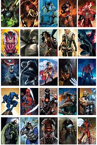 Marvel Kahramanlar Çizim Poster Seti - Kolaj Seti - 110 Adet - Arkası Yapışkanlı 10cm*15cm - Kutulu ürün fotoğrafı