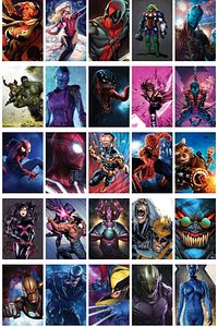 Marvel Kahramanlar Çizim Poster Seti - Kolaj Seti - 110 Adet - Arkası Yapışkanlı 10cm*15cm - Kutulu ürün fotoğrafı