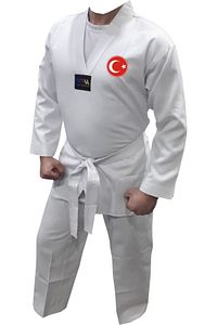 Kişiye Özel Isim Baskılı Taekwondo Elbisesi & Tekvando Elbisesi & Çocuk Ve Yetişkin Beyaz Yaka ürün fotoğrafı
