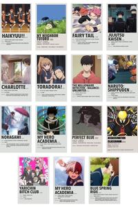 Anime Duvar Poster Seti - Manga Poster Kolaj Seti - 60 Adet - Arkası Yapışkanlı - Kutulu Set ürün fotoğrafı