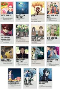 Anime Duvar Poster Seti - Manga Poster Kolaj Seti - 60 Adet - Arkası Yapışkanlı - Kutulu Set ürün fotoğrafı