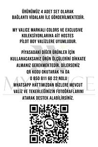 Valiz Tekerleği Hostes Pilot Boy Çift Teker 02 4 Adet ürün fotoğrafı