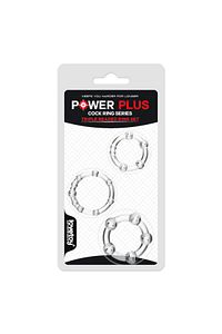 Power Plus 3'lü Şeffaf Penis  Halkası ürün fotoğrafı
