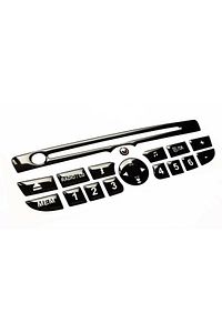 Renault Fluence, Megane 3, Clio 3, Laguna, Master, Scenic, Kangoo Pianoblack Teyp Tuş Takımı ürün fotoğrafı