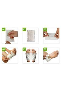 Kinoki Detox Ayak Bandı Toksin Ayak Bantı Ayak Detoks Bandı Ayak Detoksu 10 Adet Detox Bant ürün fotoğrafı