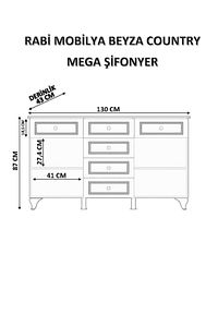 Beyza Country Mega Şifonyer ürün fotoğrafı