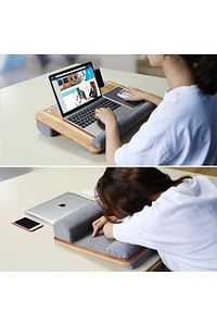 Portatif Laptop Sehpası Tablet Bölmeli Yastıklı Notebook Masası ürün fotoğrafı