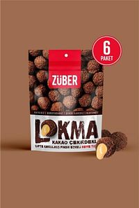Lokma Kakao Çekirdeği Kaplı Fındık Ezmeli Meyve Topu 96g X 6 Paket ürün fotoğrafı