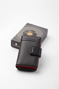 Siyah - Kırmızı Kadın Cüzdan ürün fotoğrafı