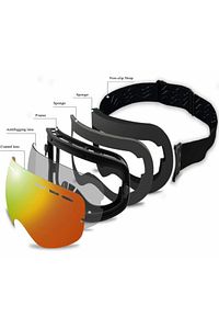 Unisex Uv400 Anti Sis Renkli Kayak Snowboard Gözlüğü ürün fotoğrafı