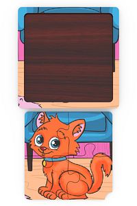 Minıq Toys Ahşap Saskin Kedi Mini Puzzle (4 Parca) ürün fotoğrafı
