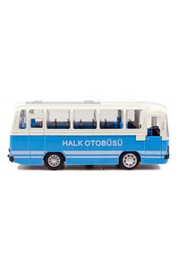 Oyuncak Metal Halk Otobüsü Pilli Sesli Işıklı Çek Bırak Özellikli Mavi Halk Otobüsü 15 Cm ürün fotoğrafı