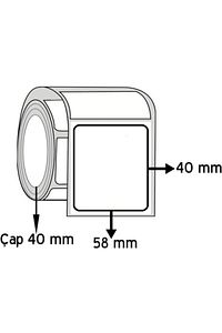 Mcf Kağıt Termal Etiket 40 Mm*58 Mm Terazi Etiketi 500 Adet /1 Rulo ürün fotoğrafı