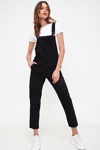 Kadın Siyah Denim Bahçıvan Salopet DF-SL1000 ürün fotoğrafı