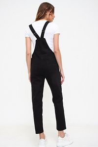 Kadın Siyah Denim Bahçıvan Salopet DF-SL1000 ürün fotoğrafı