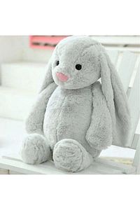 Oyun ve Uyku Arkadaşım Sevimli Uzun Kulak Bunny Peluş Tavşan 65 cm ( %100 Yerli ÜRÜN) ürün fotoğrafı