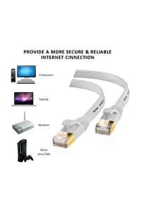 4262 Cat7 Ethernet Rj45 Modem Internet Kablosu 10 Metre 10gbps 600mhz ürün fotoğrafı