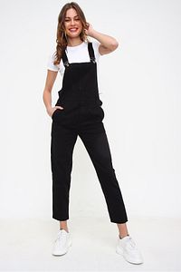 Kadın Siyah Denim Bahçıvan Salopet DF-SL1000 ürün fotoğrafı