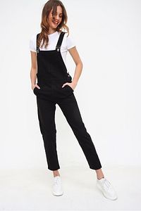 Kadın Siyah Denim Bahçıvan Salopet DF-SL1000 ürün fotoğrafı