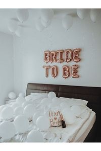 Bride To Be Yazılı Folyo Balon Konsepti Rose Gold Renkli Bekarlığa Veda Partisi Büyük Balon Seti ürün fotoğrafı