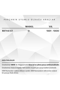 Renault R9 Için Su Geri Dönüş Sibopu - 2 Adet ürün fotoğrafı