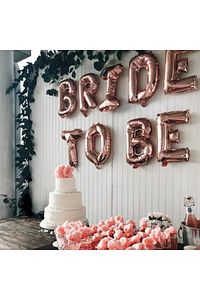 Bride To Be Yazılı Folyo Balon Konsepti Rose Gold Renkli Bekarlığa Veda Partisi Büyük Balon Seti ürün fotoğrafı