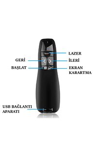 R400 Lazer Sunum Kumandası Slayt Kumandası Projeksiyon Kumandası ürün fotoğrafı