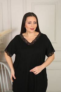 Kadın Büyük Beden Siyah Pijama Takımı ürün fotoğrafı