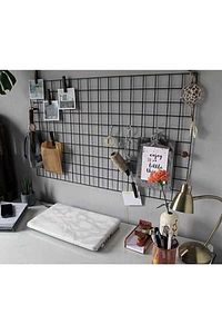 Tel Duvar Panosu Metal Pano Fotoğraf Çerçeve Askılık Notluk Anı Çerçevesi Siyah ürün fotoğrafı