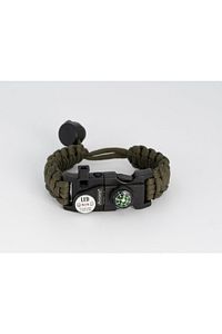 Paracord Hayatta Kalma Bilekliği Haki ürün fotoğrafı