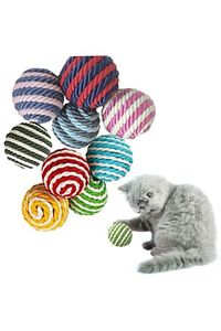 Ip Sarma Renkli Kedi Oyun Topu 4 Cm ( 1 Adet ) Kedi Oyuncağı ürün fotoğrafı