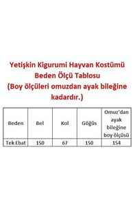 Yetişkin Kigurumi Kaplan Hayvan Kostümü Gereksiz Şeyler Pijama Kostüm ürün fotoğrafı
