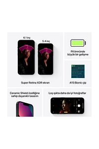 iPhone 13 256 GB Gece Yarısı Cep Telefonu (Apple Türkiye Garantili) ürün fotoğrafı