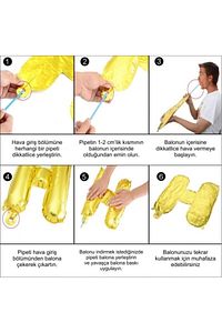 100 Cm Gold Altın Sarısı Dore Büyük Folyo 1 Rakam Balon 40inc ürün fotoğrafı