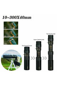 10-300x40mm Zoom Monoküler Teleskop Taşınabilir Su Geçirmez Dürbün ürün fotoğrafı