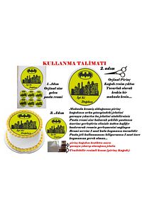 Yenilebilir Pasta Resmi Ilk Dişim Çıktı Pirinç Kağıdından 6-8-10 Kişilik Pastaya Uygun 16 Cm ürün fotoğrafı