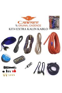 Kit 4 Ga Oto Amfi Tesisat Kablo Montaj Set Extra Kalın ürün fotoğrafı