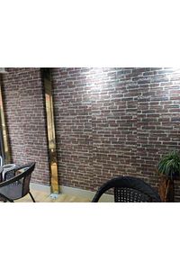 Nw23 Kiremit Taş Tuğla Arkası Yapışkanlı Esnek Silinebilir Balkon Bahçe Duvar Paneli 3d Duvar Kağıdı ürün fotoğrafı