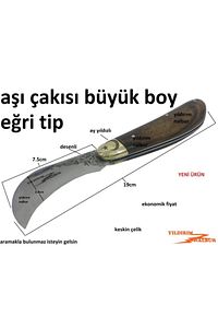 Nalbur Eğri Aşı Bıçağı Aşı Yapma Çakısı Büyük Ebat Budama Çakısı ürün fotoğrafı