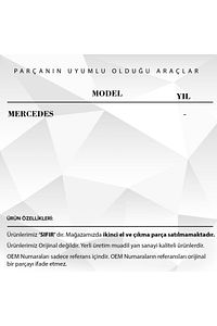 Mercedes Için Yan Ayna Tamiri Plastik Parçaları Seti ( Sağ - Sol) ürün fotoğrafı
