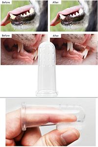 Silikon Kedi Ve Köpek Diş Fırçası Evcil Hayvan Diş Bakım Fırçası Yumuşak Diş Tartar Diş Fırçası ürün fotoğrafı