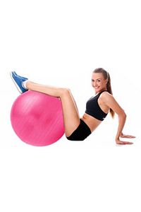 65 Cm Fitilli Pilates Topu Ve Pompa Seti Plates Denge Yoga Spor Egzersiz Top Jimnastik Fitness Gym ürün fotoğrafı